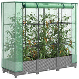 vidaXL Plantenbak verhoogd met kashoes 40x40x123 cm rattanlook