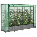 vidaXL Plantenbak verhoogd met kashoes 40x40x123 cm rattanlook