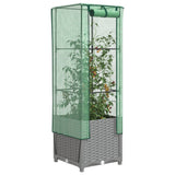vidaXL Plantenbak verhoogd met kashoes 40x40x123 cm rattanlook