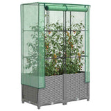 vidaXL Plantenbak verhoogd met kashoes 40x40x123 cm rattanlook