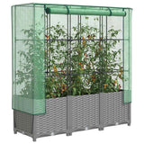 vidaXL Plantenbak verhoogd met kashoes 40x40x123 cm rattanlook