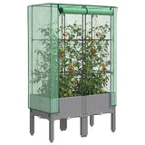 vidaXL Plantenbak verhoogd met kashoes 40x40x140 cm rattanlook
