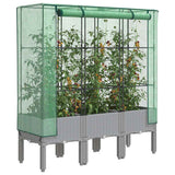 vidaXL Plantenbak verhoogd met kashoes 40x40x140 cm rattanlook