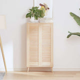 vidaXL Kastdeur met lamellen 39,5x39,4 cm massief grenenhout