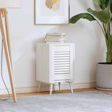 vidaXL Kastdeur met lamellen 39,5x39,4 cm massief grenenhout