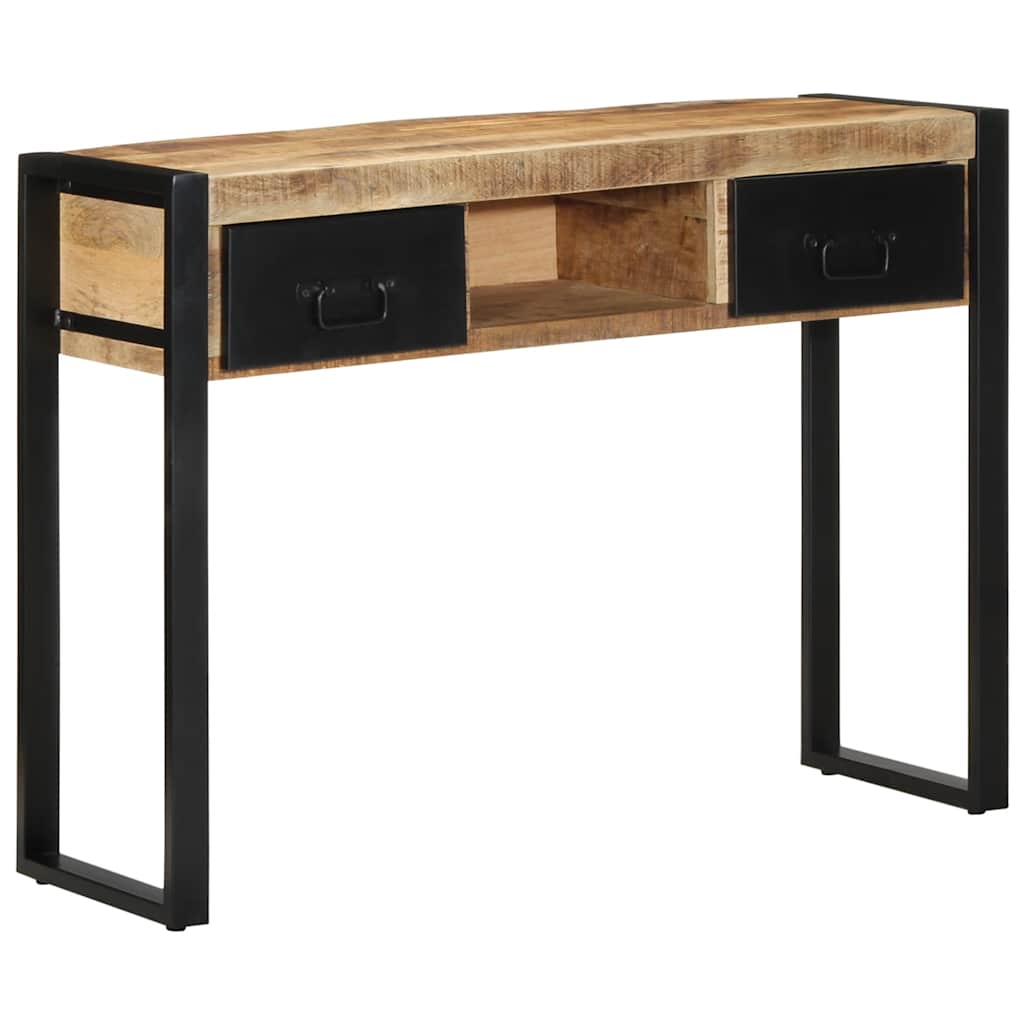 vidaXL Wandtafel 100x35x75 cm massief ruw mangohout