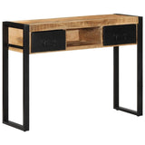 vidaXL Wandtafel 100x35x75 cm massief ruw mangohout