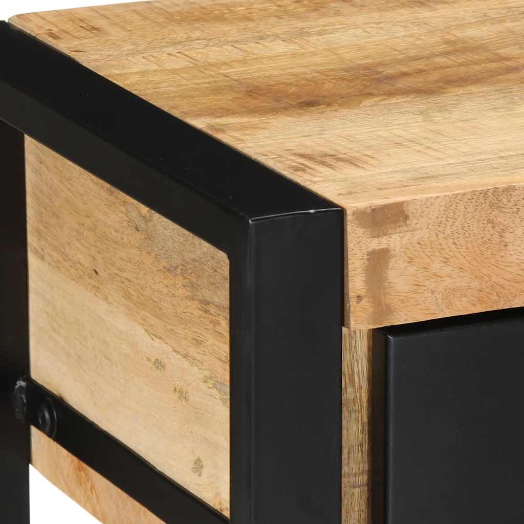 vidaXL Wandtafel 100x35x75 cm massief ruw mangohout