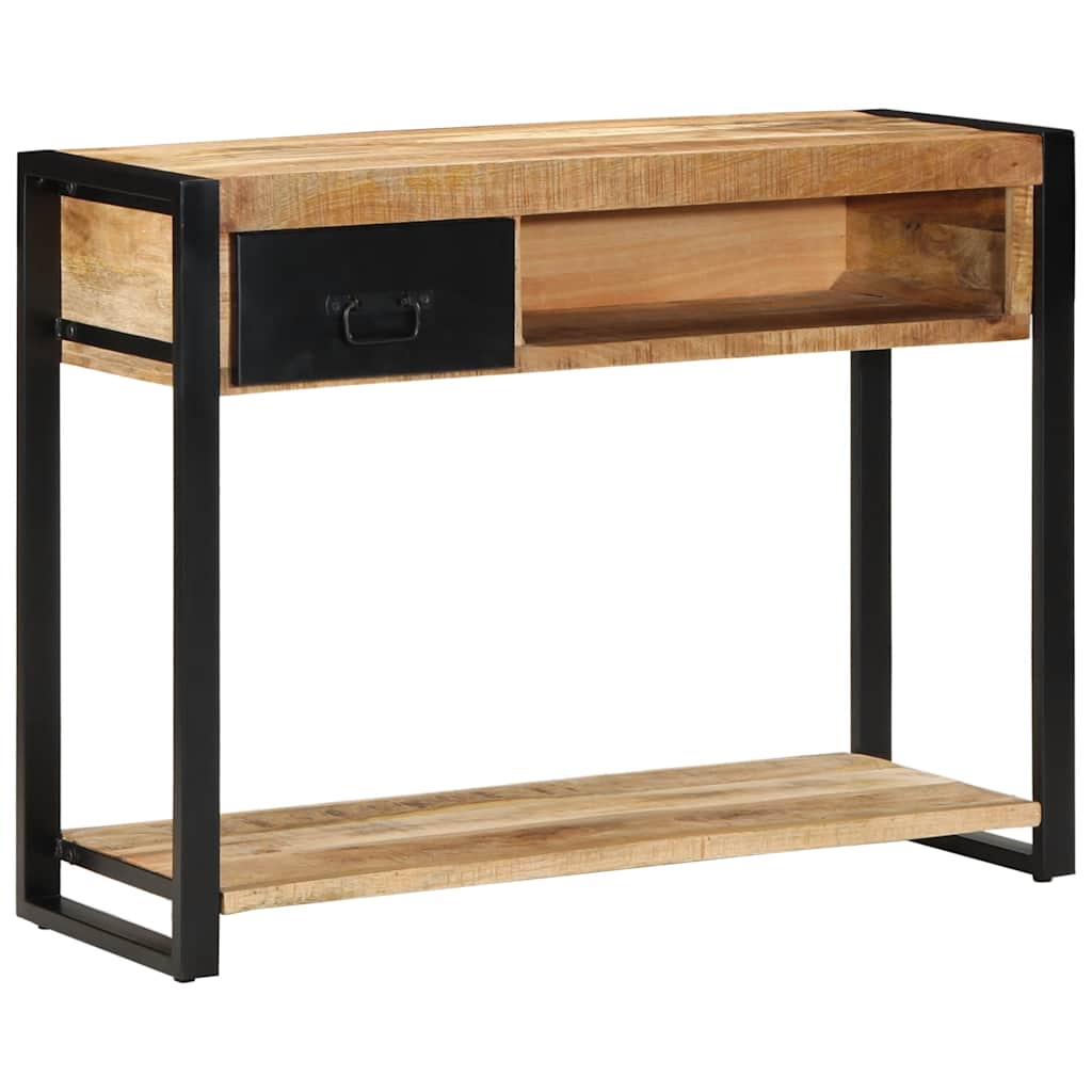vidaXL Console table 100x35x75 cm solid rough mango wood