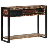 vidaXL Console table 100x35x75 cm solid rough mango wood