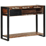 vidaXL Console table 100x35x75 cm solid rough mango wood