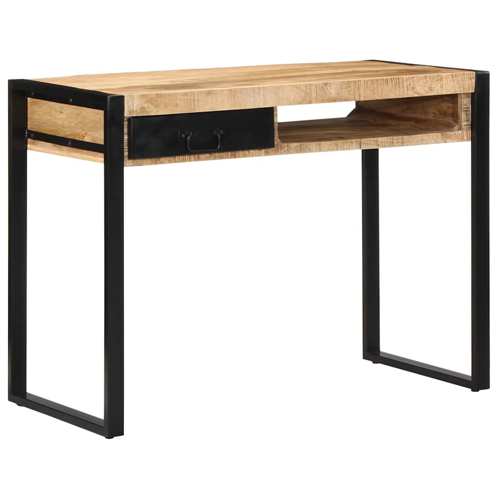 vidaXL Desk 100x50x75 cm solid rough mango wood