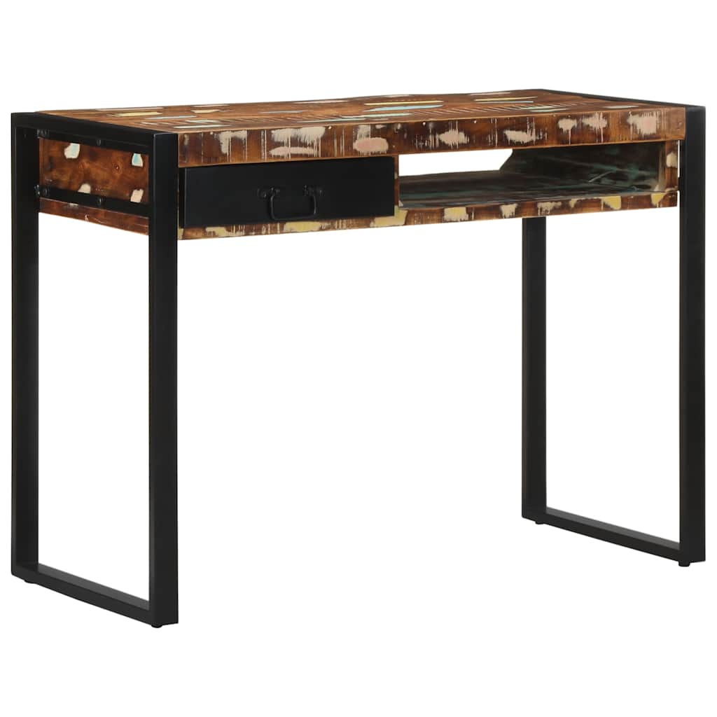 vidaXL Desk 100x50x75 cm solid rough mango wood