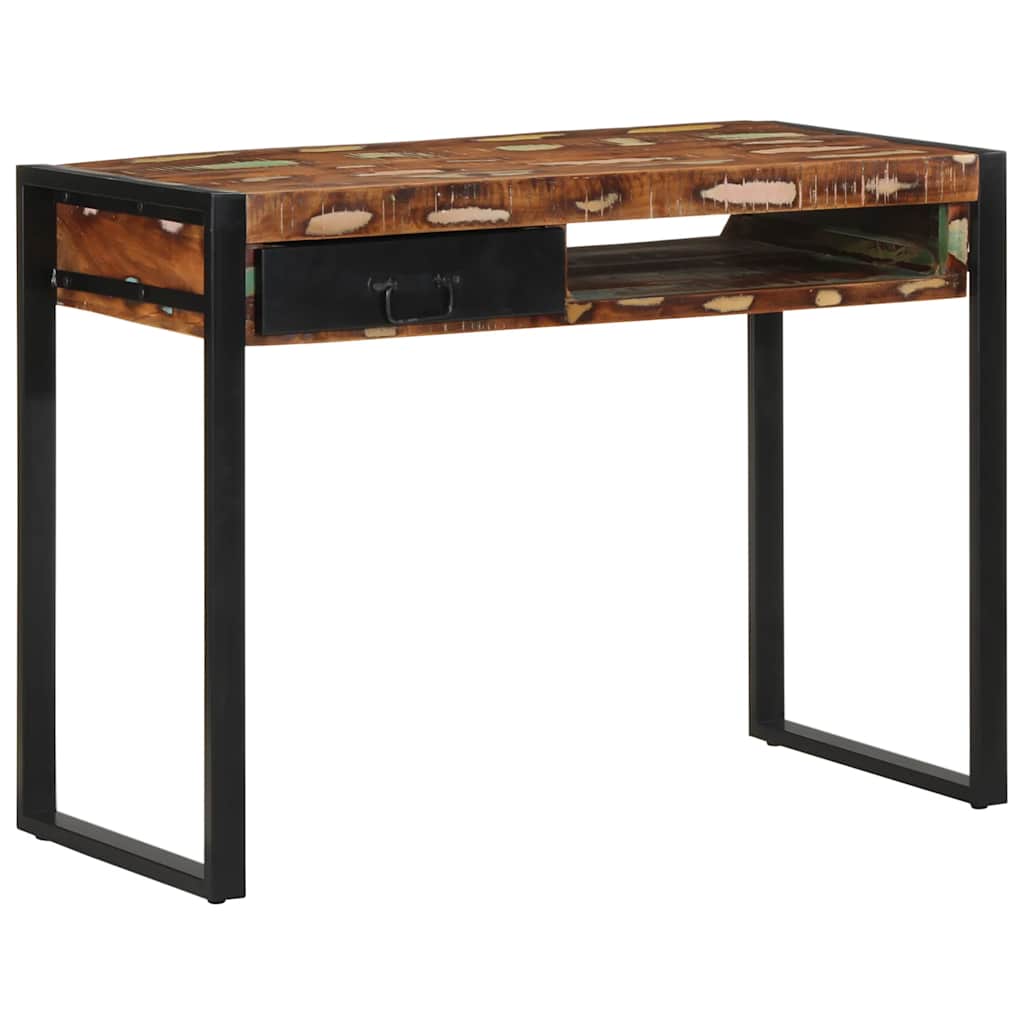 vidaXL Desk 100x50x75 cm solid rough mango wood