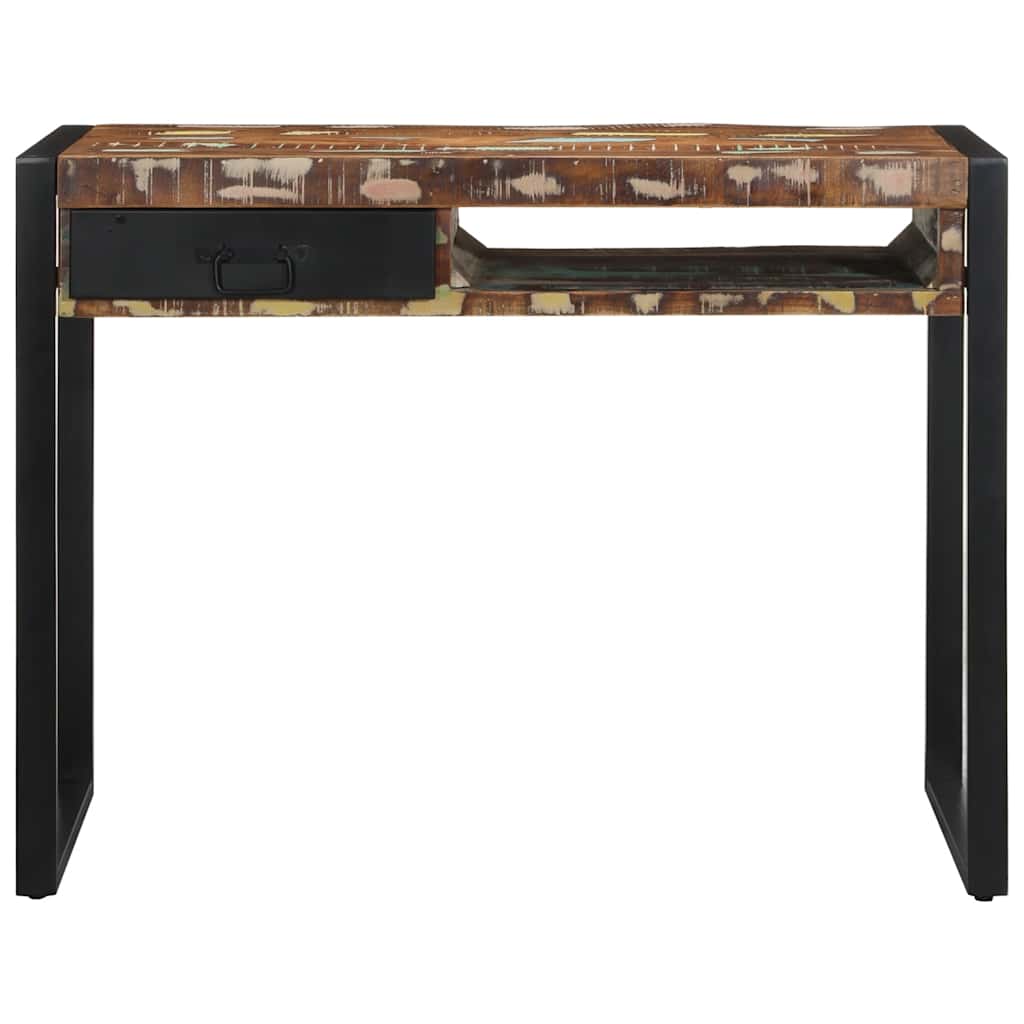 vidaXL Desk 100x50x75 cm solid rough mango wood