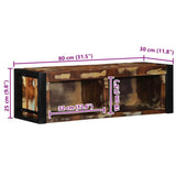 vidaXL Tv-meubel 80x30x25 cm massief ruw mangohout