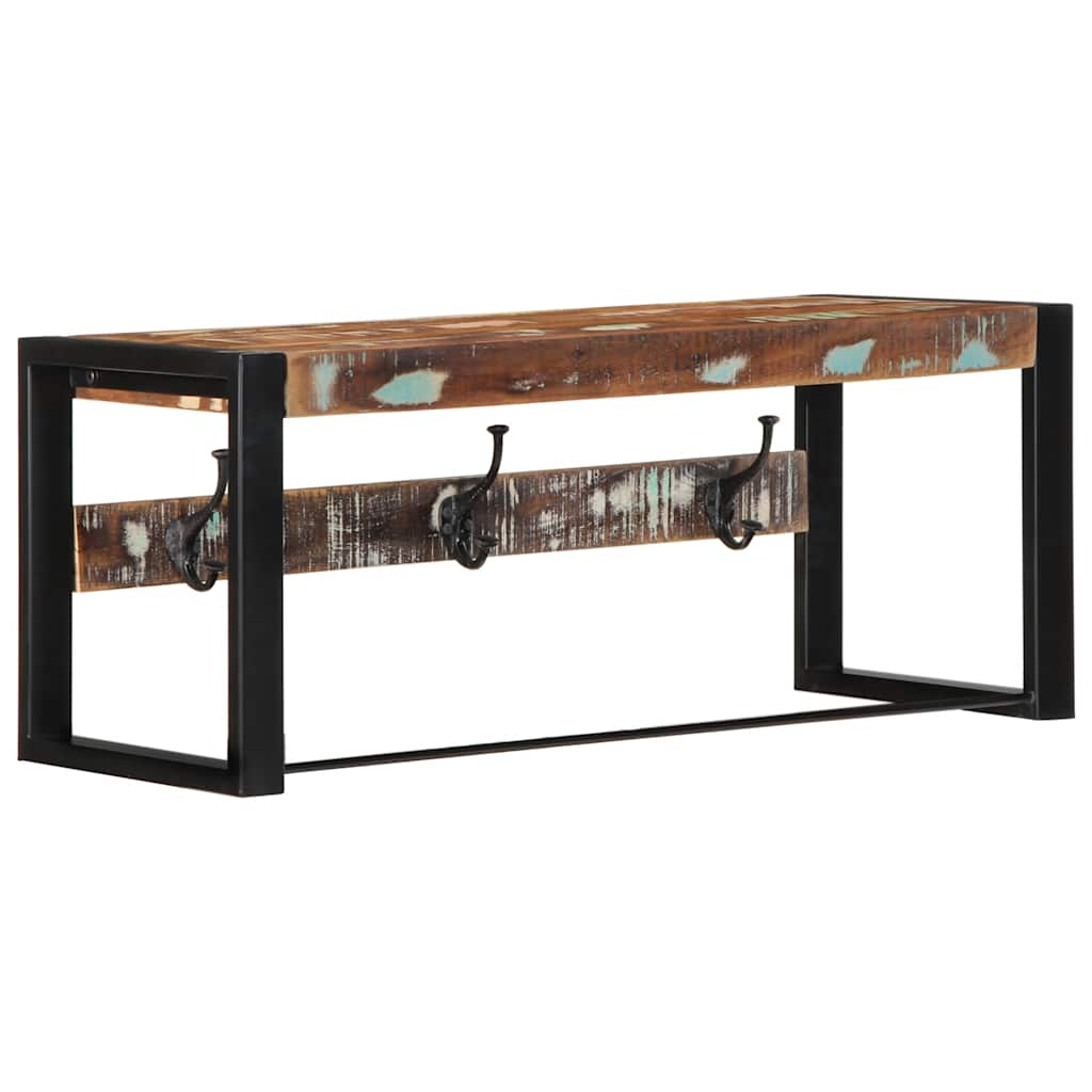 vidaXL Kapstok 80x35x35 cm massief ruw mangohout