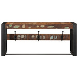 vidaXL Kapstok 80x35x35 cm massief ruw mangohout