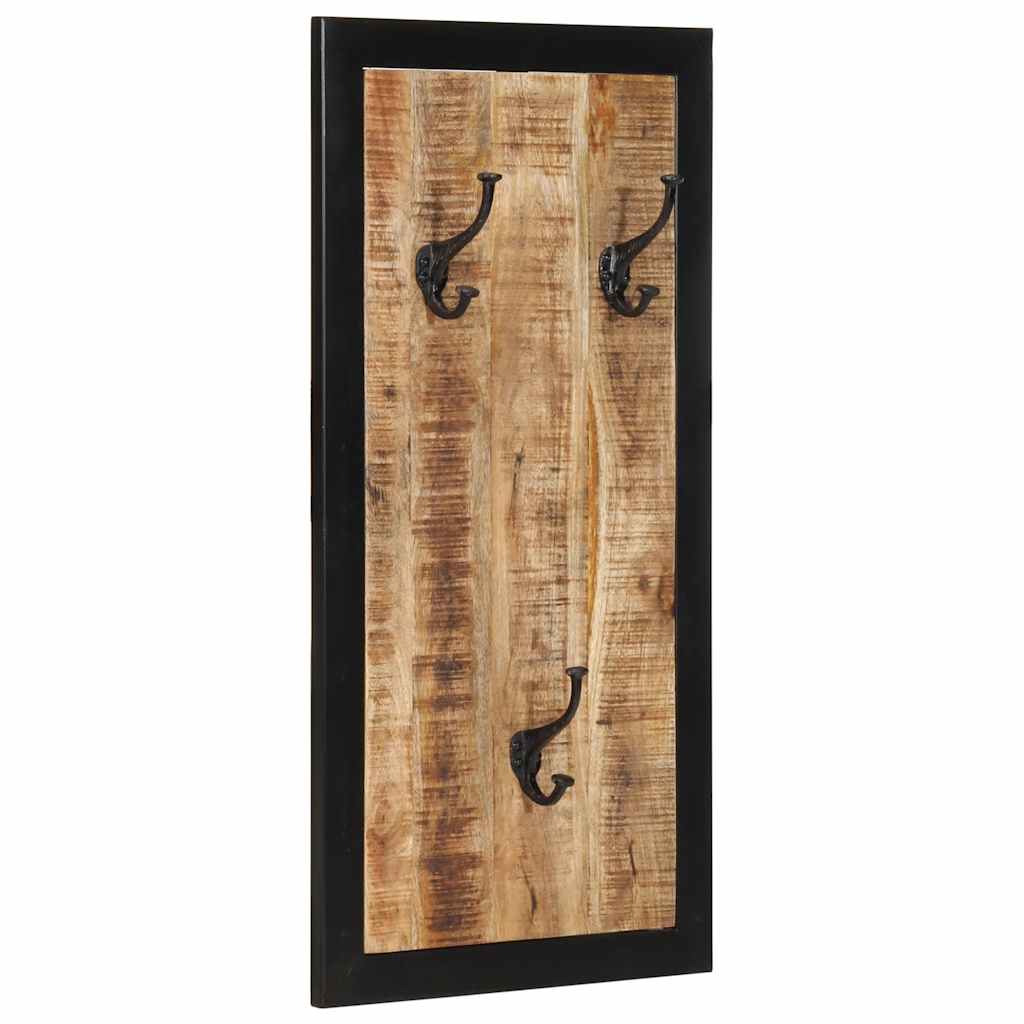 vidaXL Coat Rack 40x2x80 cm Solid Rough Mango Wood
