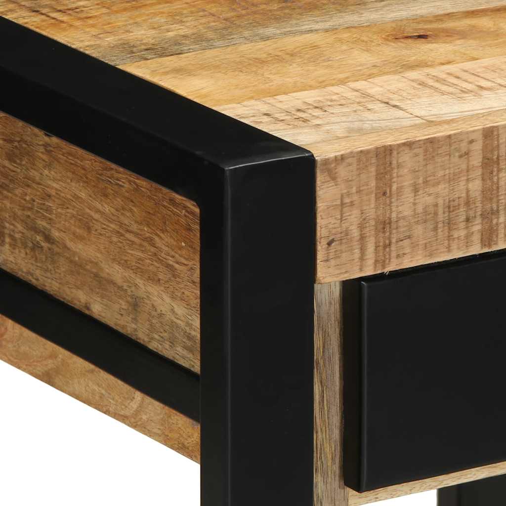 vidaXL Bijzettafel 40x40x50 cm massief ruw mangohout