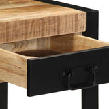 vidaXL Bijzettafel 40x40x50 cm massief ruw mangohout
