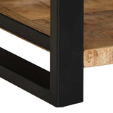 vidaXL Bijzettafel 40x40x50 cm massief ruw mangohout