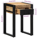 vidaXL Bijzettafel 35x35x50 cm massief ruw mangohout