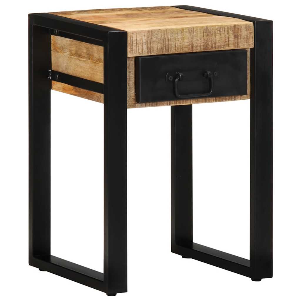 vidaXL Bijzettafel 35x35x50 cm massief ruw mangohout