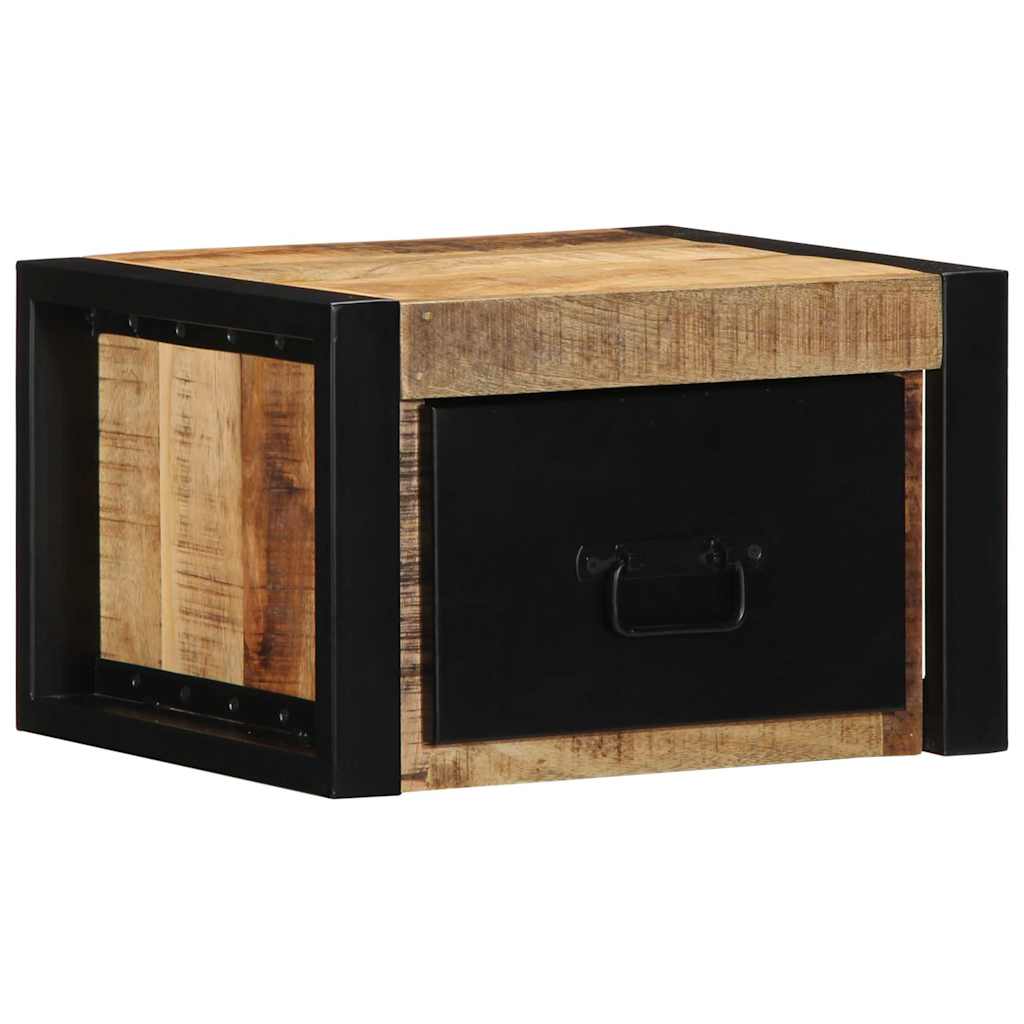 vidaXL Nachtkastje 40x35x25 cm massief ruw mangohout
