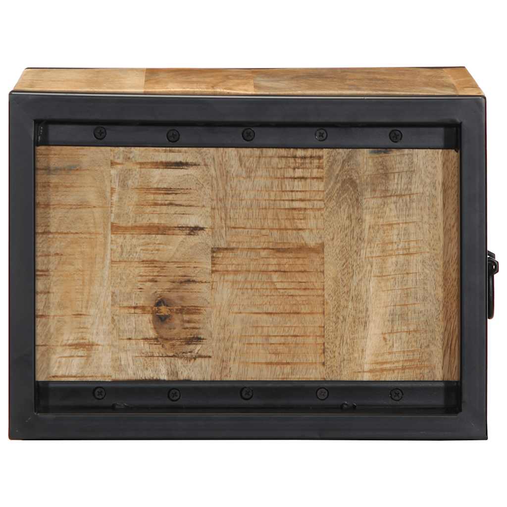 vidaXL Nachtkastje 40x35x25 cm massief ruw mangohout