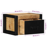vidaXL Nachtkastje 40x35x25 cm massief ruw mangohout