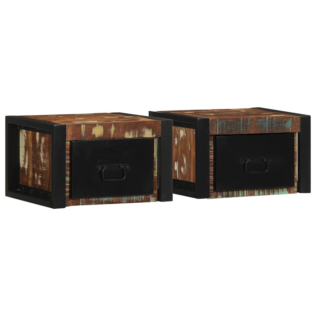 vidaXL Nachtkastje 40x35x25 cm massief ruw mangohout