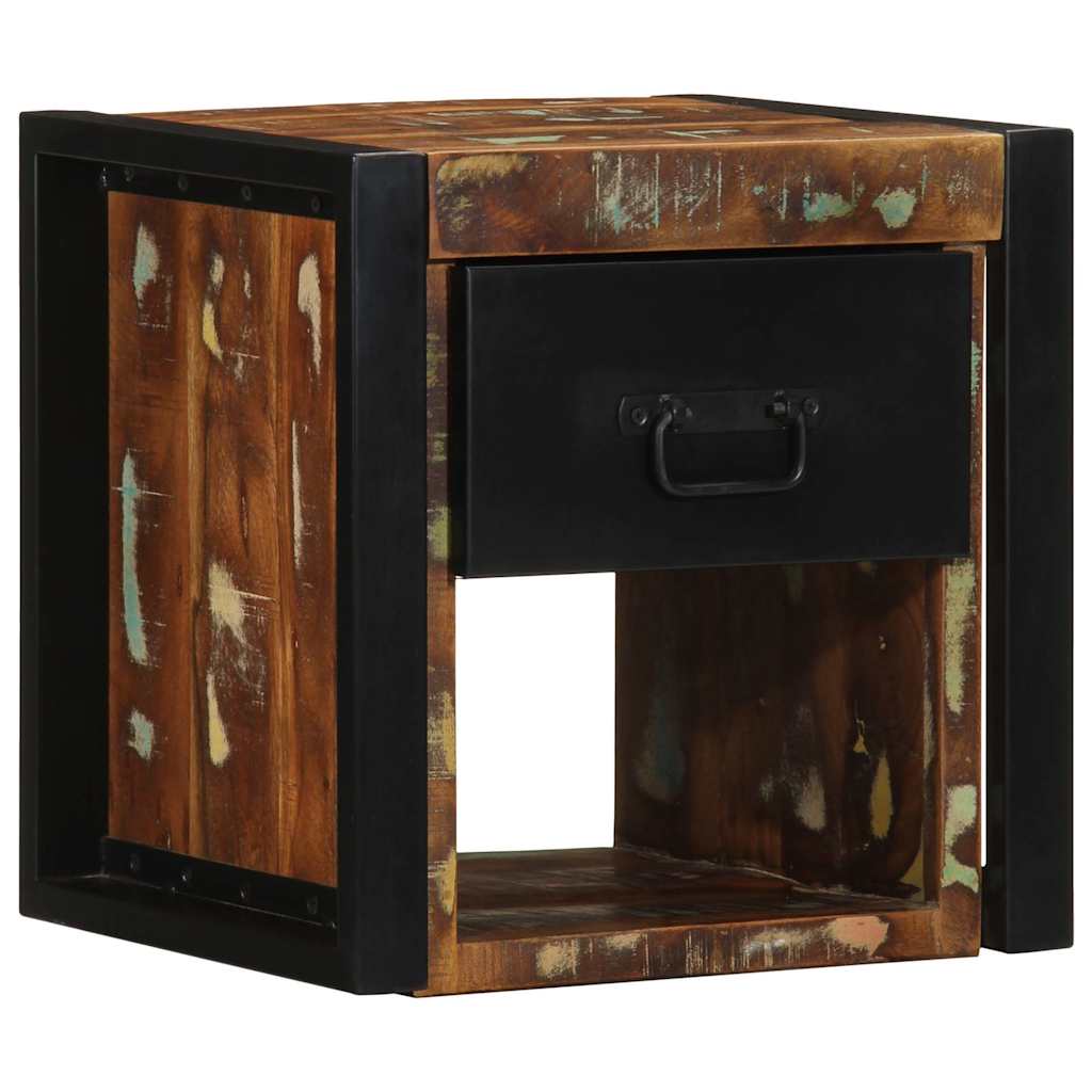 vidaXL Nachtkastje 40x35x40 cm massief ruw mangohout