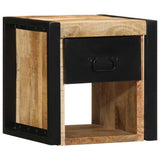 vidaXL Nachtkastje 40x35x40 cm massief ruw mangohout