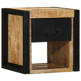 vidaXL Nachtkastje 40x35x40 cm massief ruw mangohout