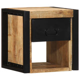 vidaXL Nachtkastje 40x35x40 cm massief ruw mangohout