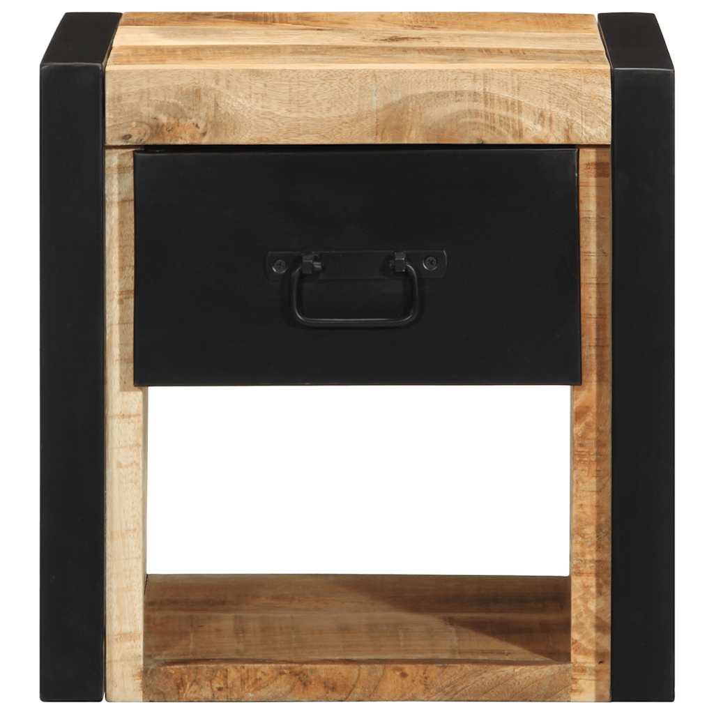 vidaXL Nachtkastje 40x35x40 cm massief ruw mangohout