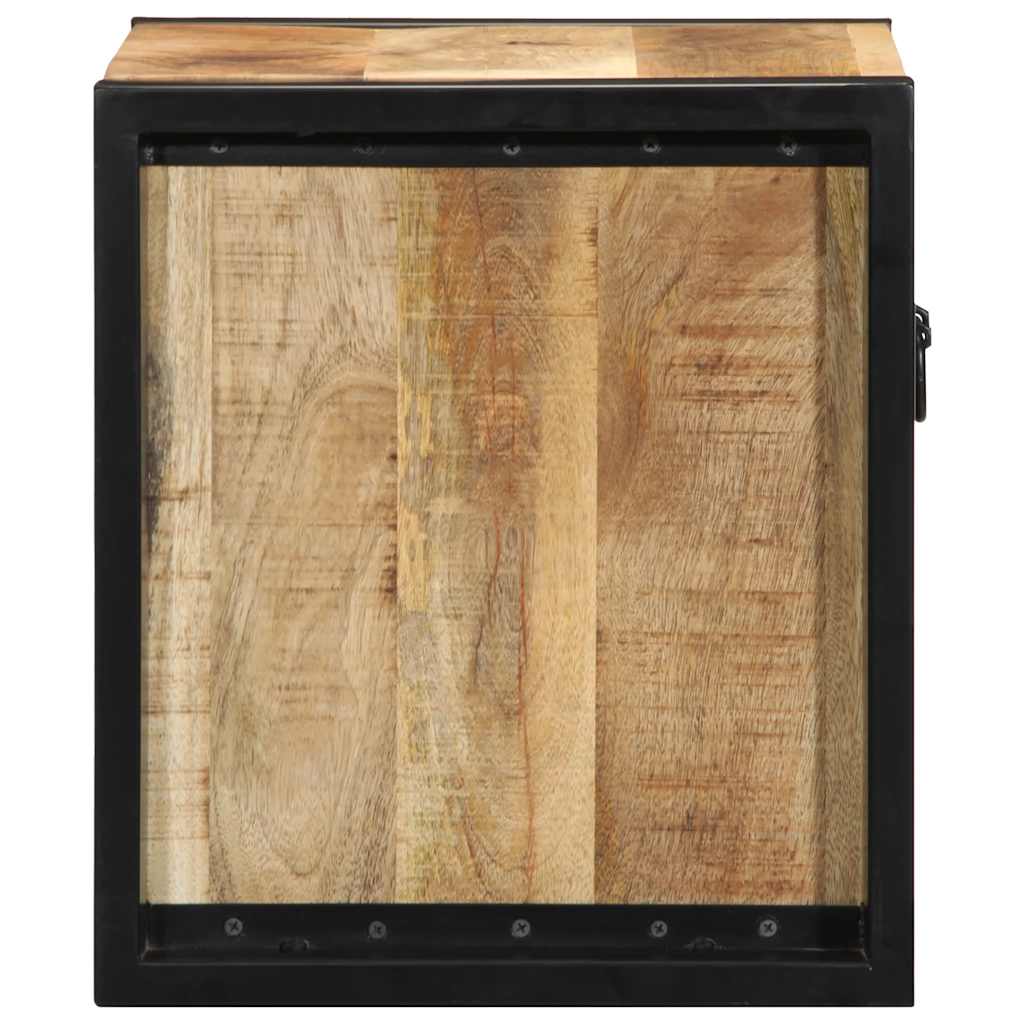 vidaXL Nachtkastje 40x35x40 cm massief ruw mangohout