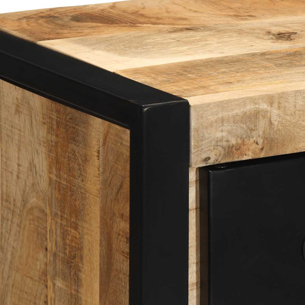 vidaXL Nachtkastje 40x35x40 cm massief ruw mangohout
