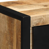 vidaXL Nachtkastje 40x35x40 cm massief ruw mangohout