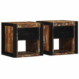 vidaXL Nachtkastje 40x35x40 cm massief ruw mangohout
