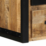 vidaXL Nachtkastje 40x35x40 cm massief ruw mangohout