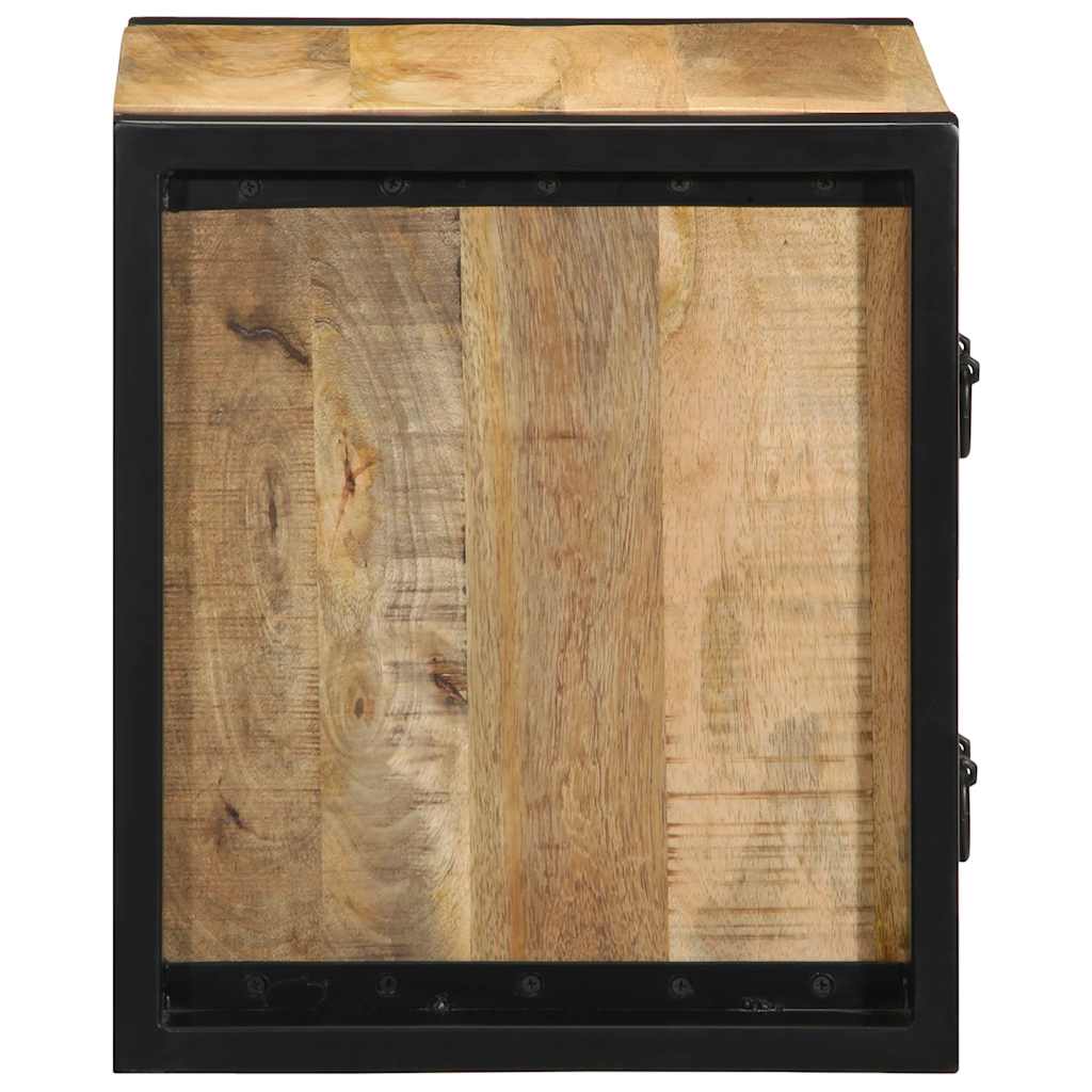 vidaXL Nachtkastje 40x35x40 cm massief ruw mangohout