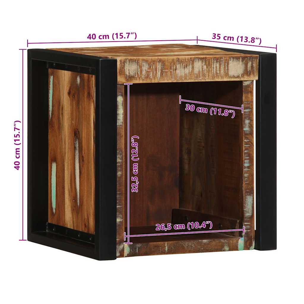 vidaXL Bedside Cabinets 2 pcs 40x35x40 cm Solid Rough Mango Wood