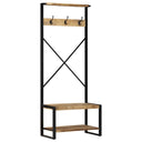 vidaXL Garment Rack 80x40x190 cm Solid Rough Mango Wood