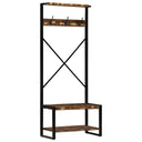 vidaXL Garment Rack 80x40x190 cm Solid Rough Mango Wood