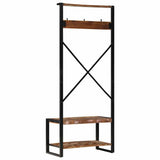 vidaXL Garment Rack 80x40x190 cm Solid Rough Mango Wood