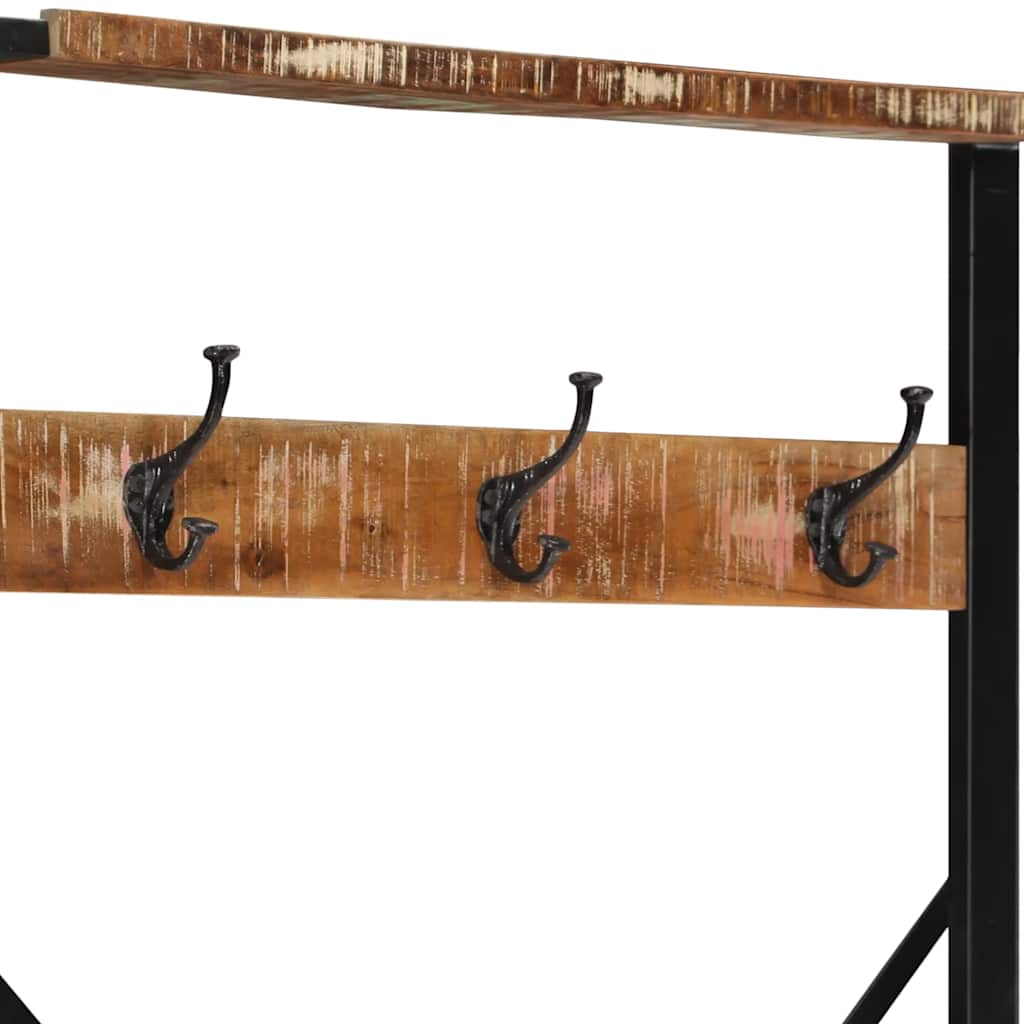 vidaXL Garment Rack 80x40x190 cm Solid Rough Mango Wood