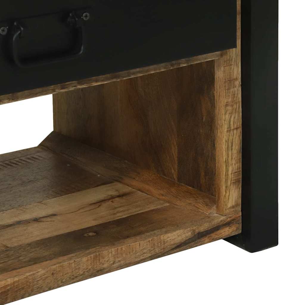 vidaXL Kledingrek met lade Bruin 110 x 40 x 179 cm Massief mangohout