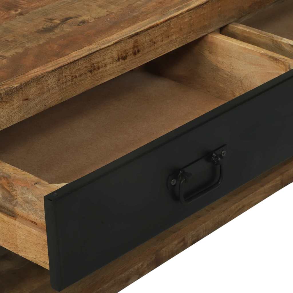 vidaXL Kledingrek met lade Bruin 110 x 40 x 179 cm Massief mangohout